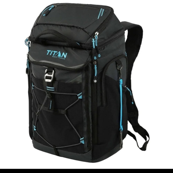 Titan Dining Titan Deep Freeze 26 Can Backpack Cooler Blue Brand